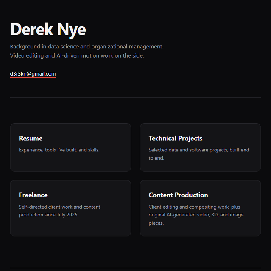Personal Portfolio Site screenshot