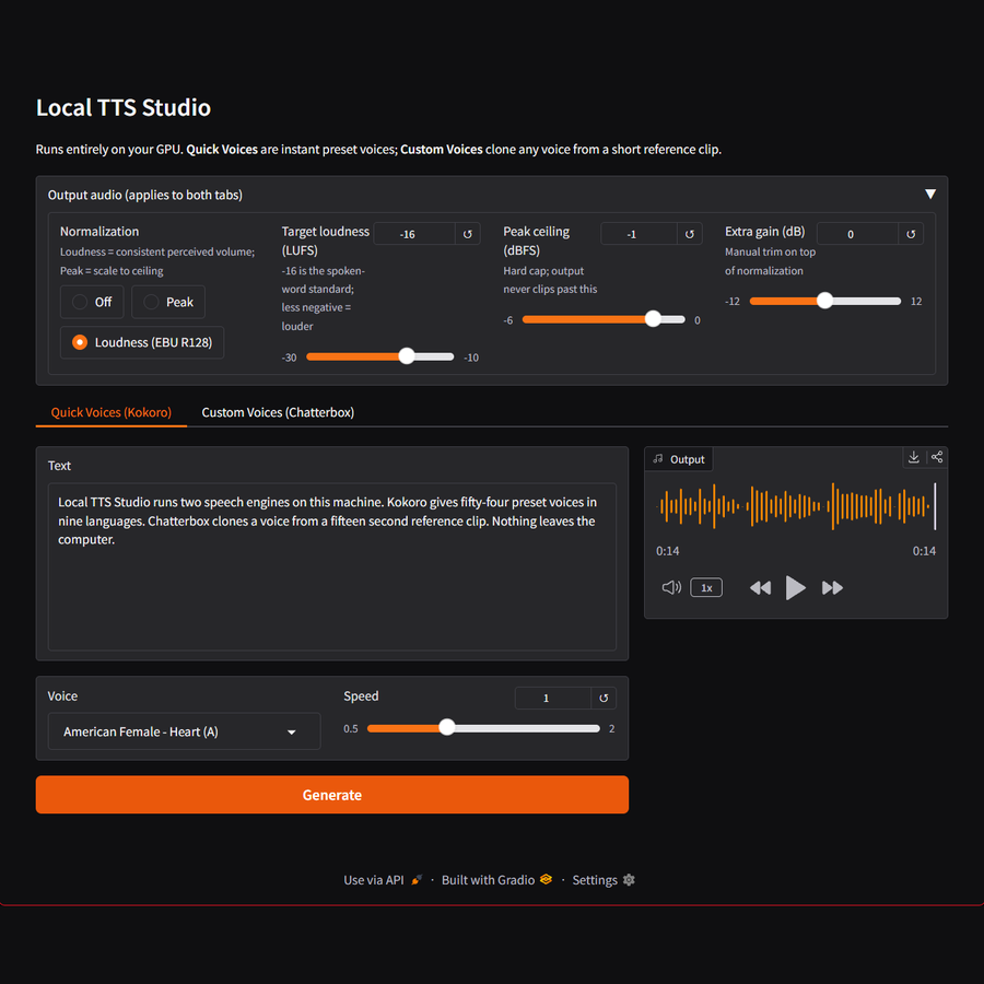 Local TTS Studio screenshot